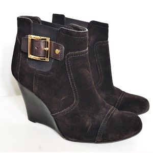 TORY BURCH // Adrienne wedge ankle booties 9.5